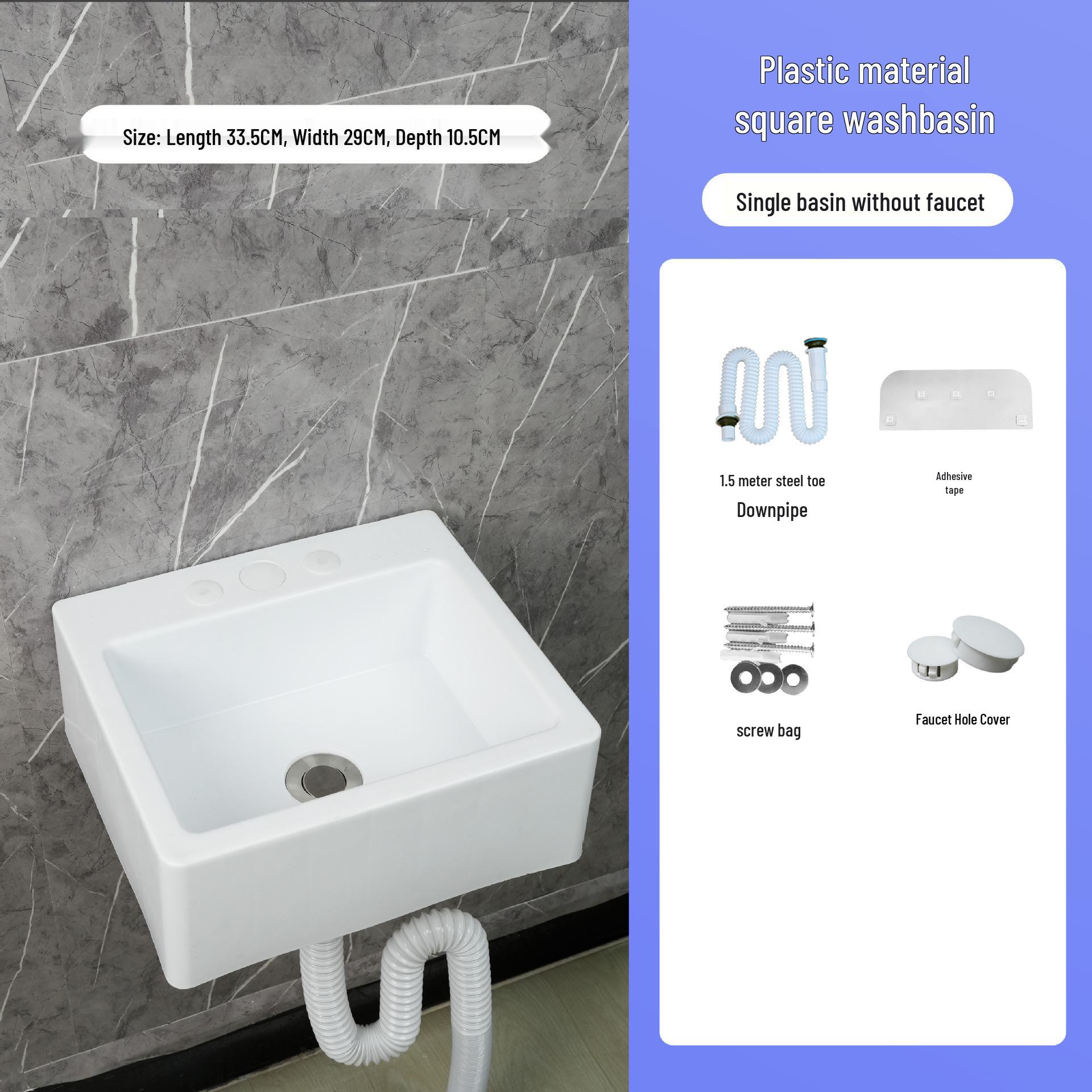 

Компактна настінна прямокутна раковина для маленьких просторів