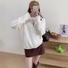 Loose lazy wind age-reducing sweater jacket women's autumn and winter new twist stand-up collar zipper fashion knitted cardigan