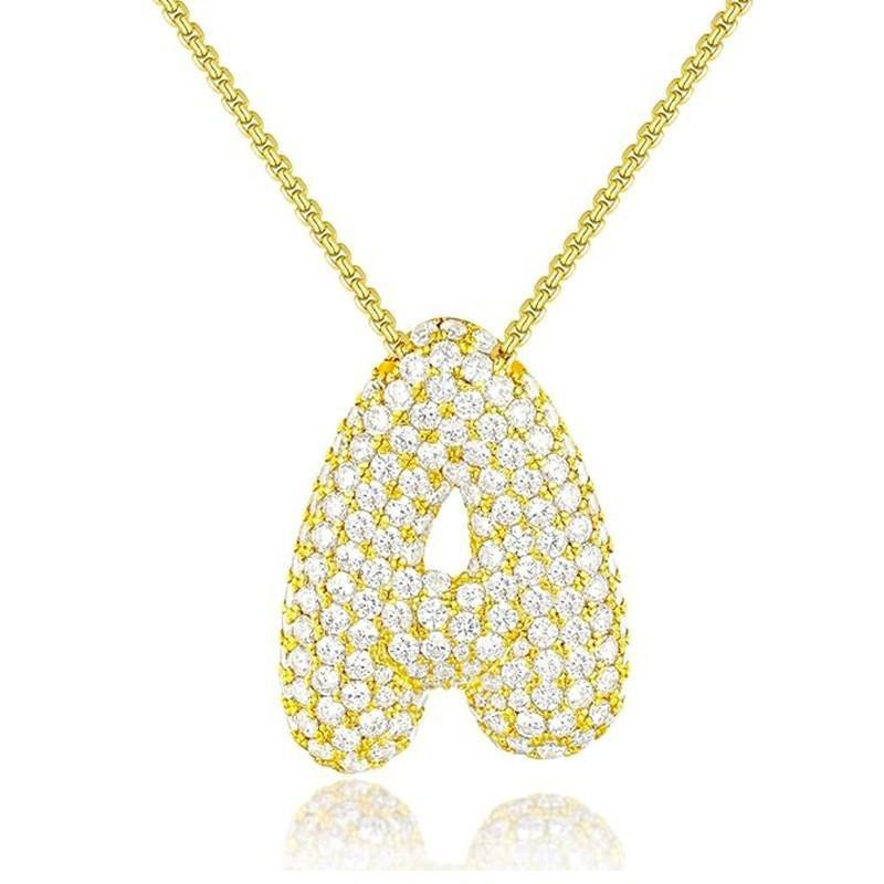 Ladies' Diamond Metal Necklace, Heavy Craftsmanship Premium Design Initial Necklace, Gift for Women, Holiday Present, Party Jewelry.
