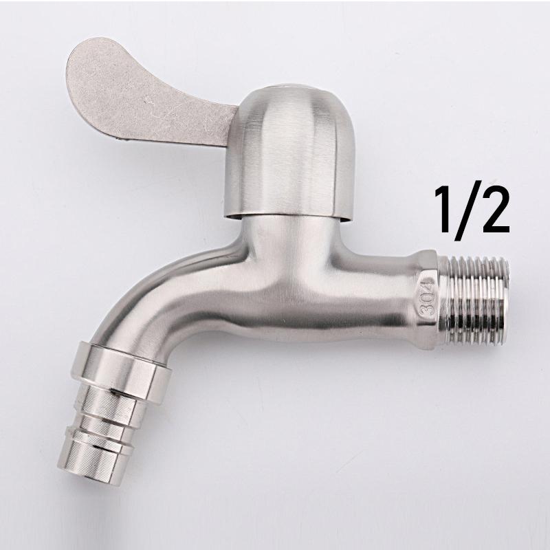 304 Stainless steel Garden Lengthen Fast open faucet /washing machine Cold Water Faucet /Mop Pool Taps
