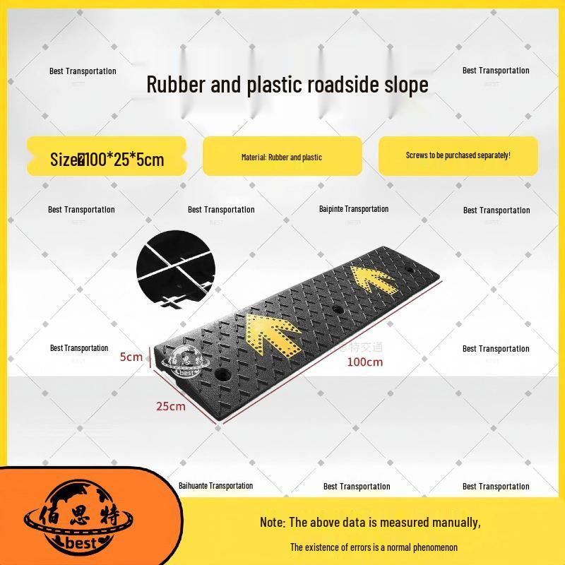 Household Rubber Threshold Ramp for Curbs and Slopes: Car and Road Edge Climbing Pad
