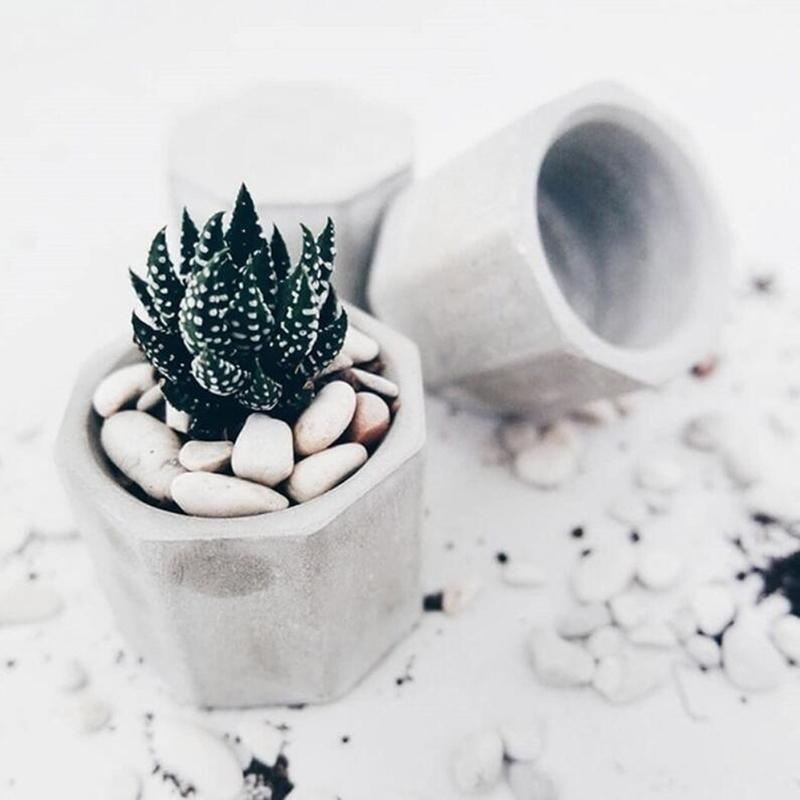 Geometric Silicone Pot Mold Clay Concrete Succulent Flower Cement Pot Cup Mold