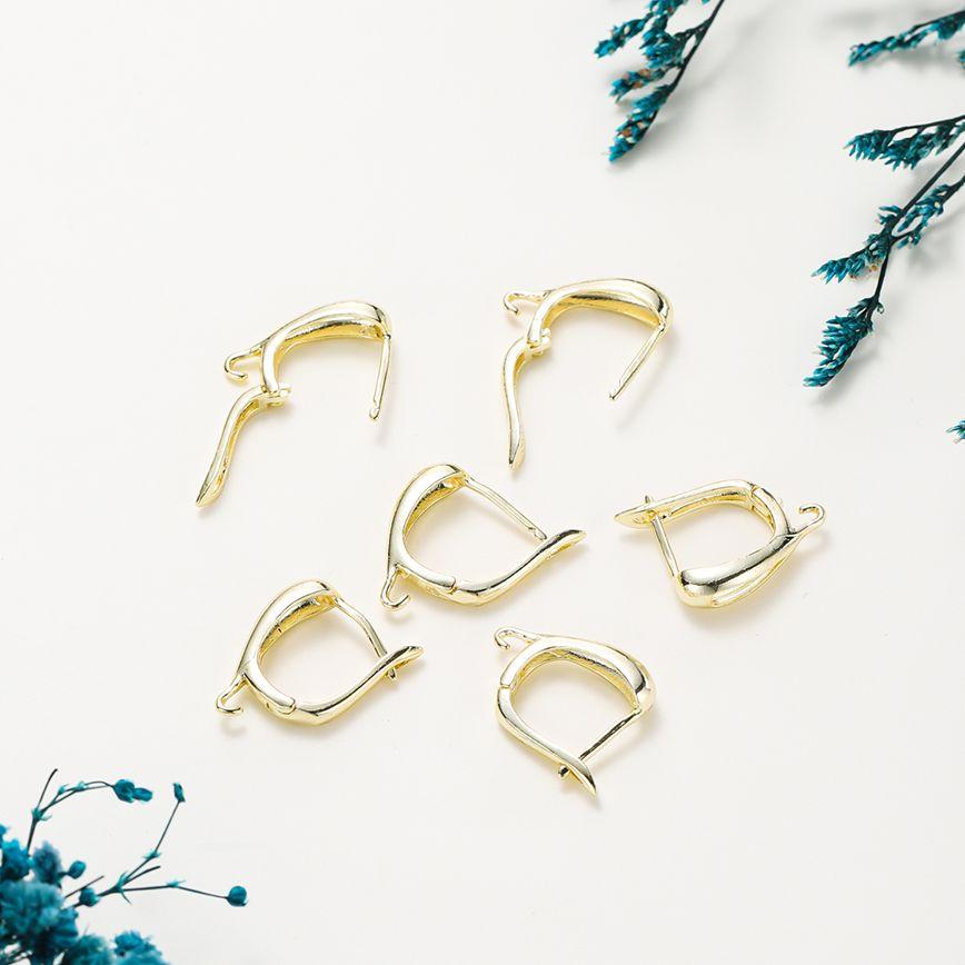 6pcs/lot 14K 18K Gold French Blank Lever Earing Hook Open Ear Ring Clips Clasp For DIY Jewelry Hoop Pendants Making Acceissories