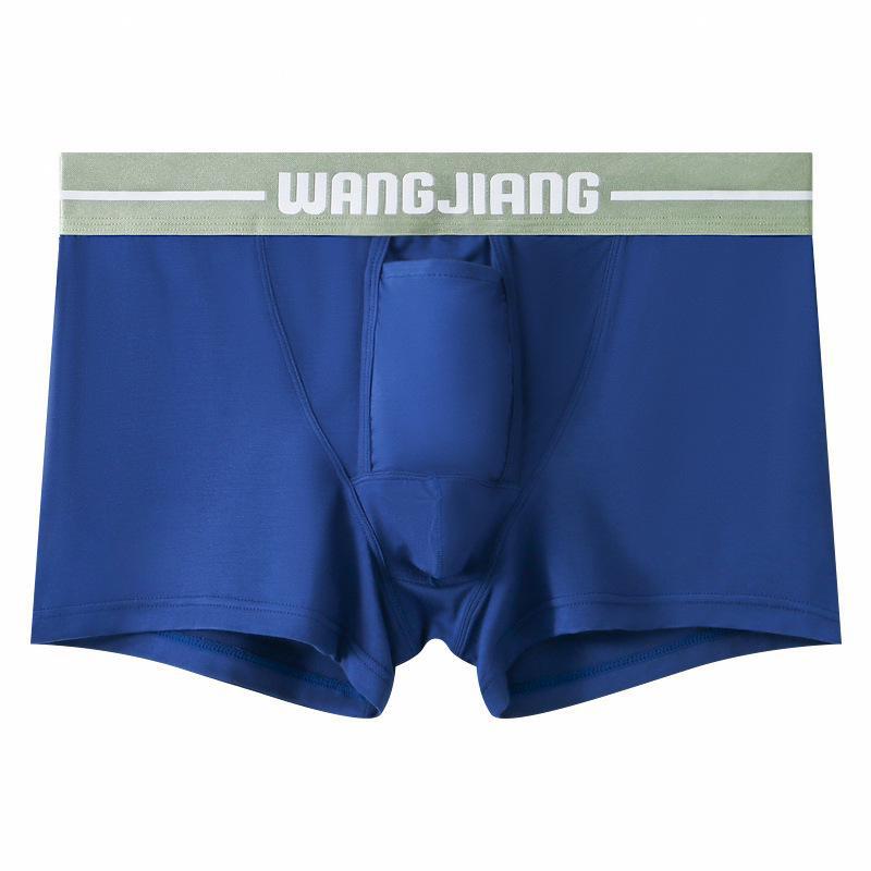 

Мужские хлопковые модальные антибактериальные трусы-боксеры с уникальным дизайном разделения XXL【150-180 catties】 сапфировый