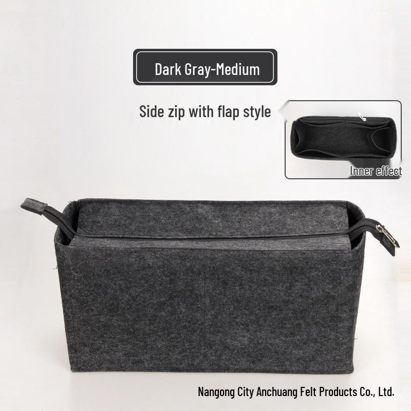 Custom Felt Cosmetic Bag Storage Organizer with Divider