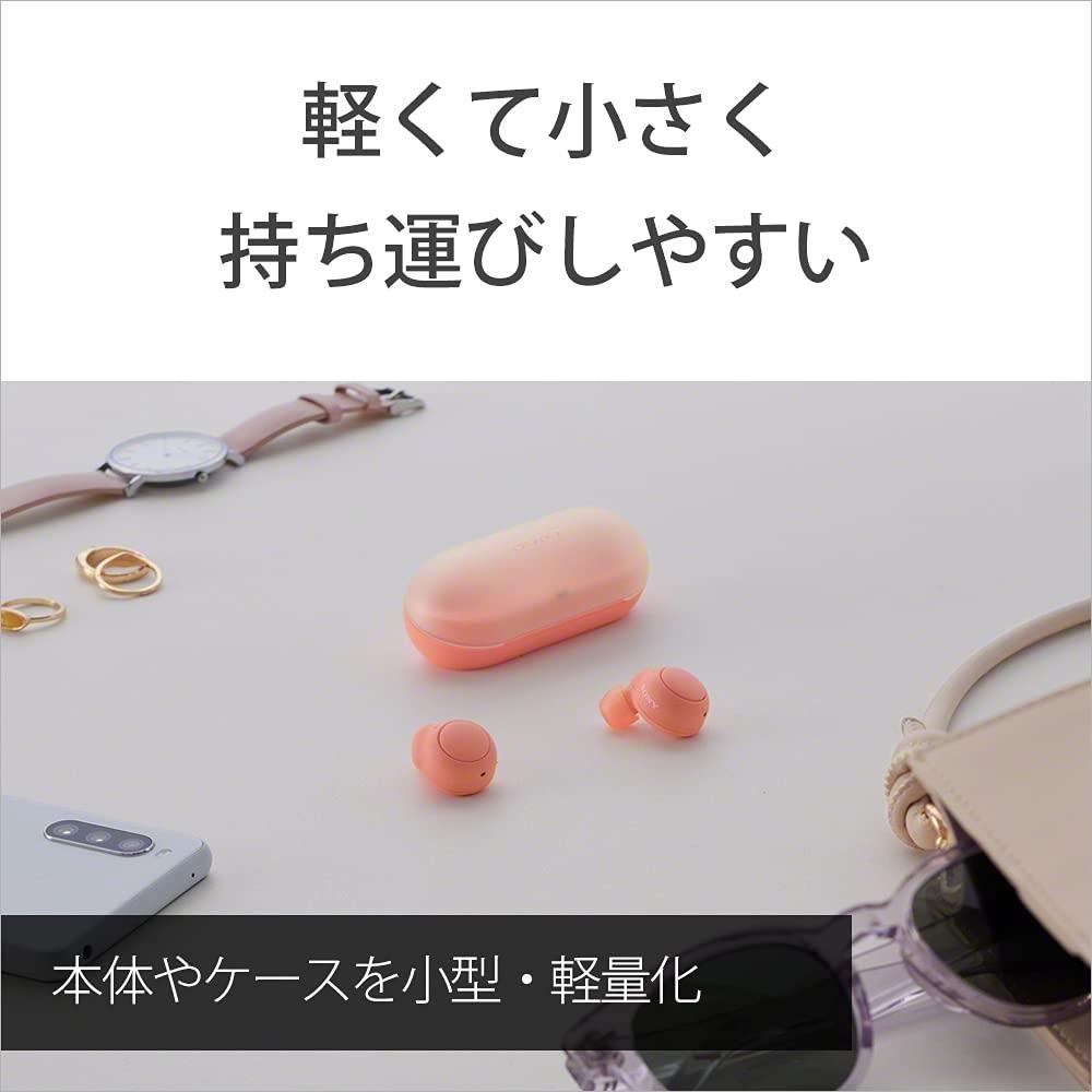 Sony Căști complet wireless WF-C500: Ușor și mic 5,4 g Calitate a apelurilor de înaltă precizie Asociere ușoară Performanță IPX4 rezistentă la picurare Coral Orange W