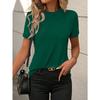 Summer New Solid Color Round Neck Short-sleeved Loose T-shirt Shirt Vest for Women