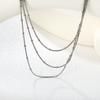 18K simple fashion necklace pearl chain women's simple fashion DIY collarbone chain sweater chain