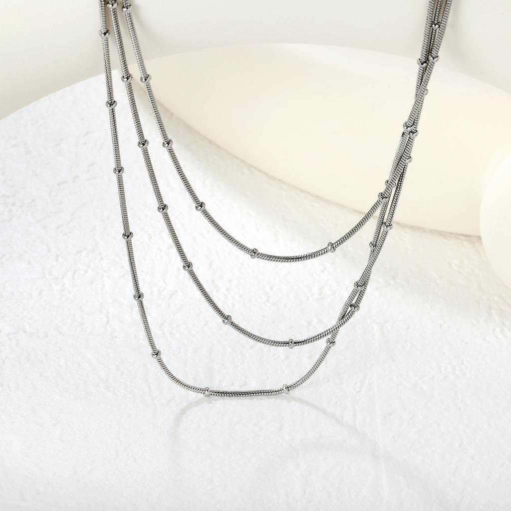 18K simple fashion necklace pearl chain women's simple fashion DIY collarbone chain sweater chain