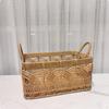 Woven Laundry Hamper Faux Rattan Basket Decorative Look Wicker for