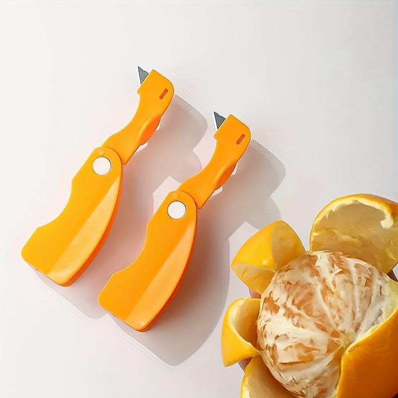Orangenschäler, Kunststoff-Orangenschäler, Einfacher Zitronenschäler, Grapefruitschäler, Kreativer Schneider, Orangenschäler-Werkzeug, Fruchtschäler, Gemüse-Frucht-Werkzeuge