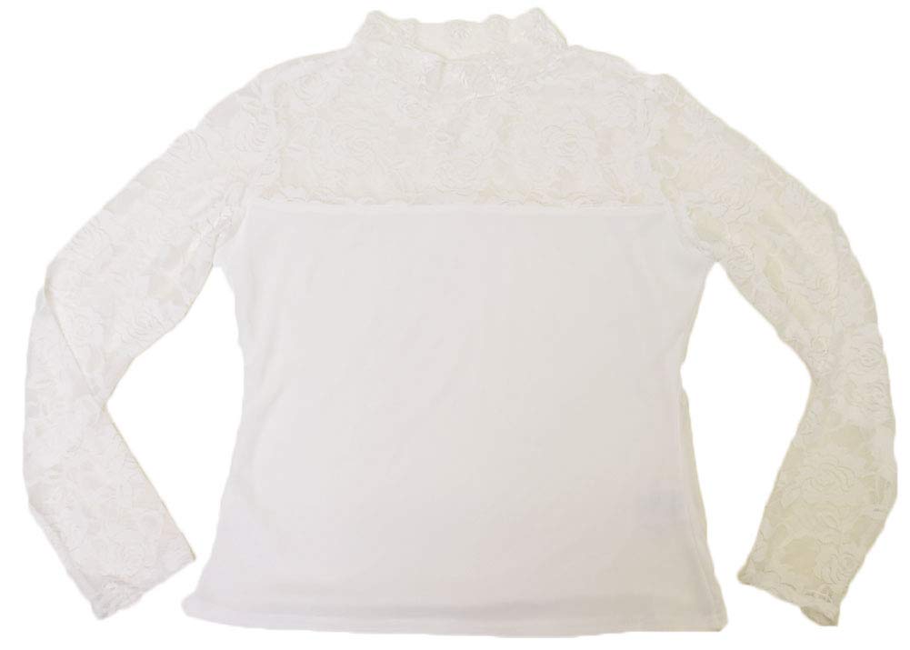 

DF Gallery Dance Stage Long Elegant Size L White Top, Costume, Sleeve, Neck, Lace, (AA2294M2295L), белый