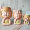 Face Planters Pots Tabletop Decorative Decor Flower Vase Statue Fairy Flowerpot For Cafe Kitchen Drawing Room Bedroom Office