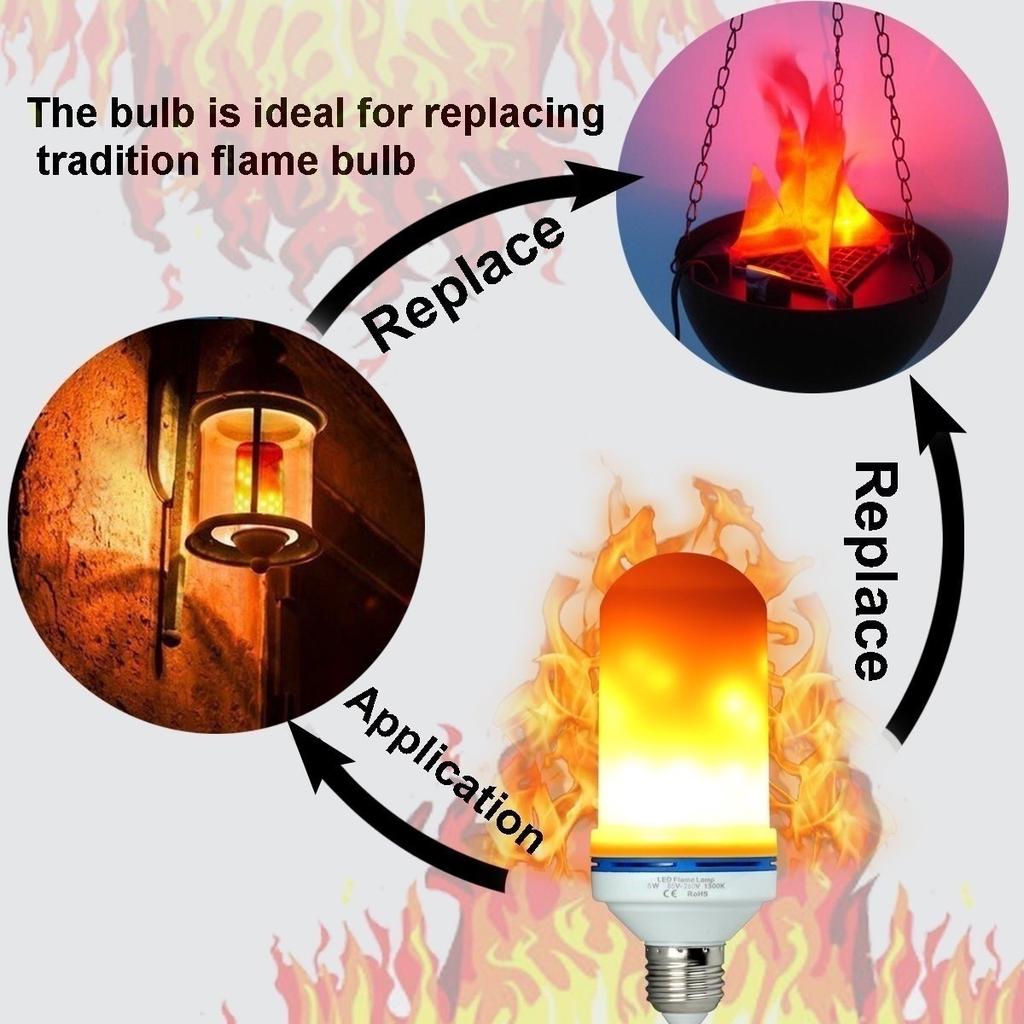 Generating Light From Fire Buy E26 LED Flicker Flame Light Bulb Simulated Burning Fire Effect ...