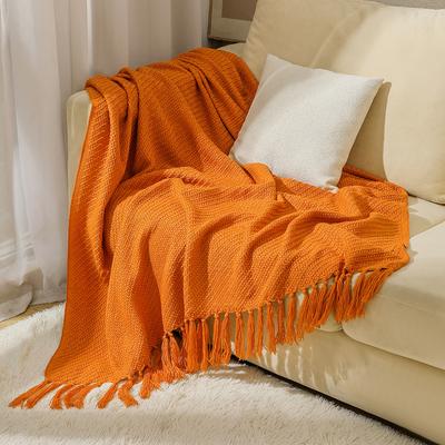 Throw Blankets for Couch - Decorative Woven Throws Blanket with Tassels - Soft and Lightweight Farmhouse Throw Blankets for Sofa and Bed