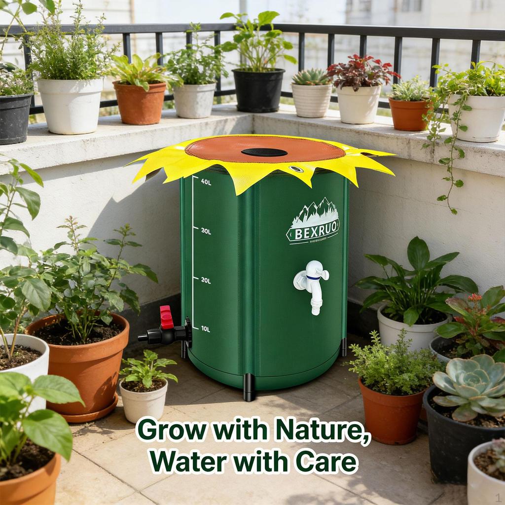 Portable Water Storage Tank 50L Space Saving for Cleaning Floors Lawn Garden