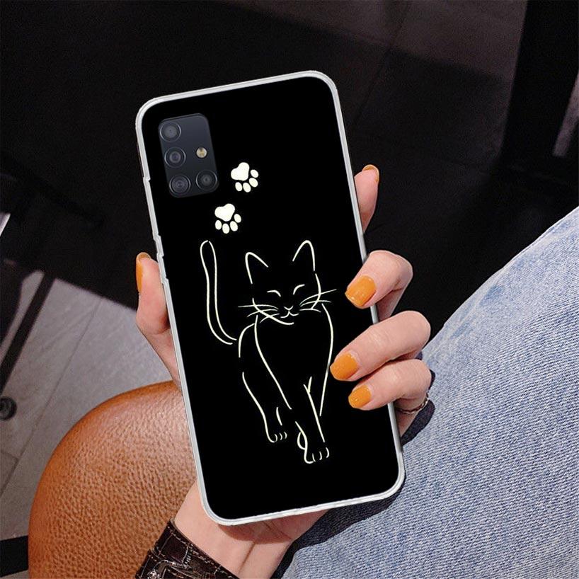 Cat Footprint Funny Paw Cute Phone Case For Samsung Galaxy A52 A32 A22 A12 A51 A31 A50S A30S A20S A10S Note 20 Ultra 10 Plus S10