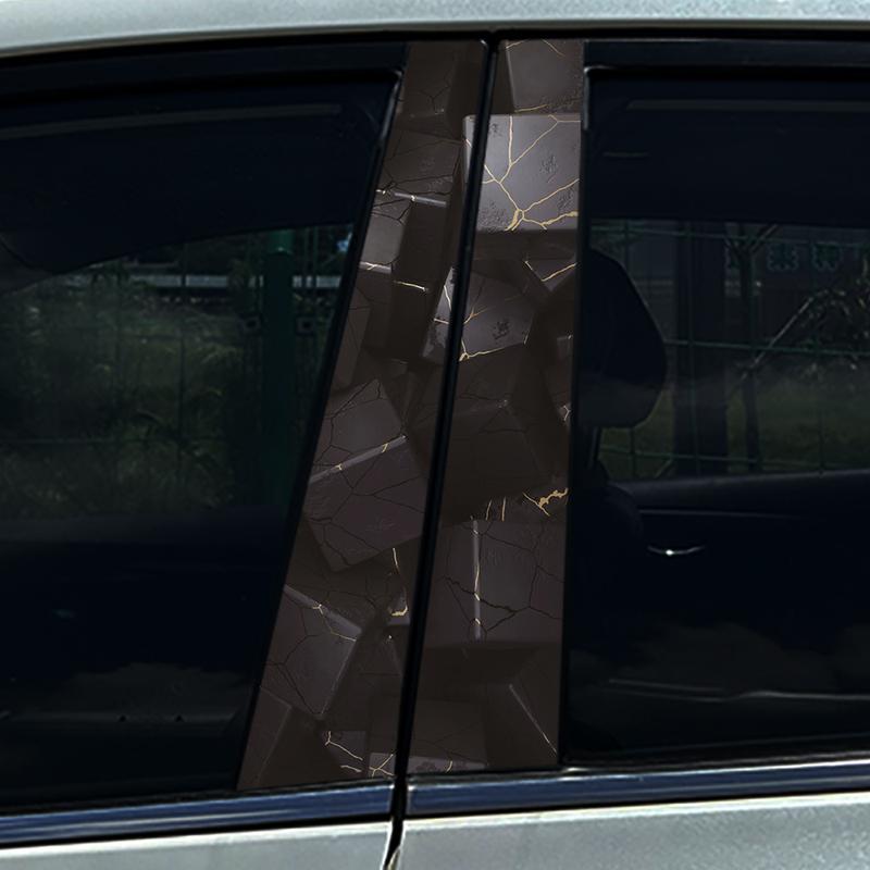 Style Honeycomb Hexagon Car B-pillar Stickers Car Center Column Decoration Cover Scratches Waterproof Decals Car Accessories
