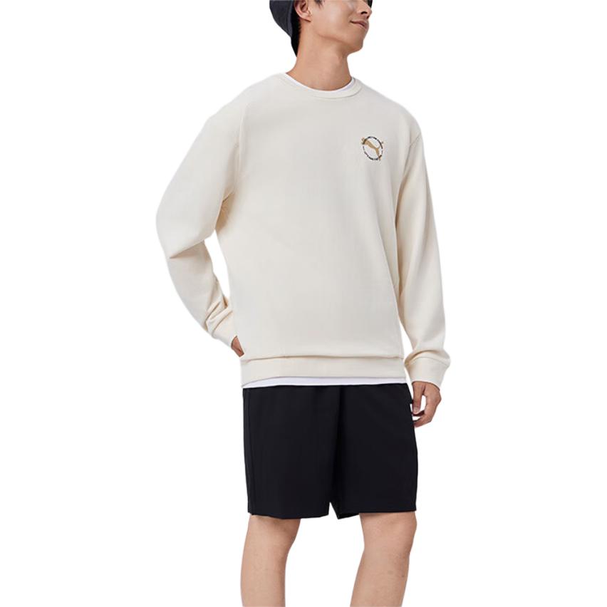 Puma Better Sportswear Solid Color Casual Crew Neck Long Sleeve Sweatshirt Men Sweatshirt Cotton-Linen-Natural 686327-99