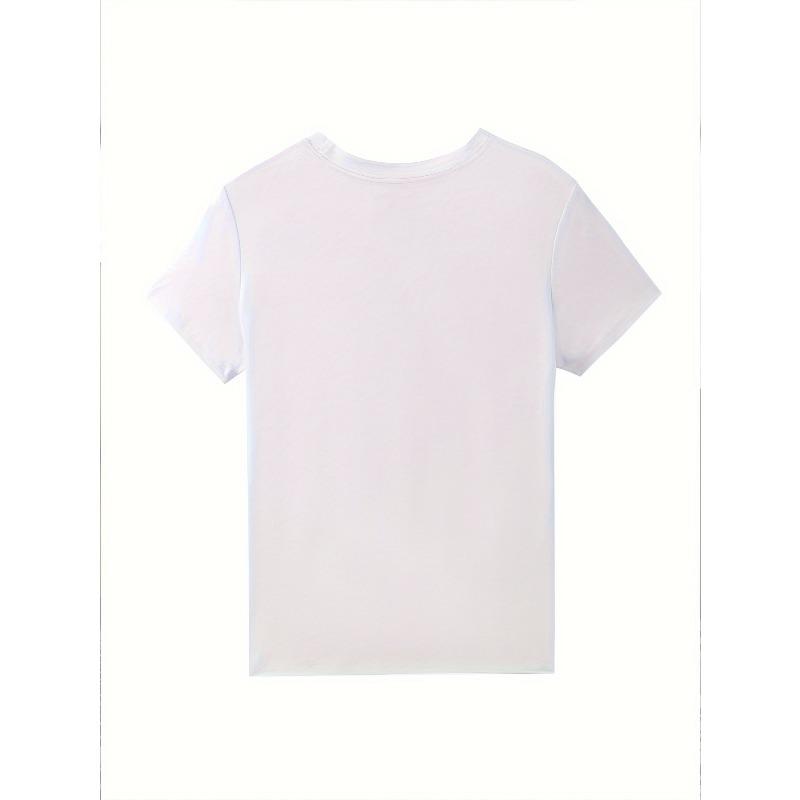 Damen Inspirierendes Bienenmotiv T-Shirt Lässig Rundhals Kurzarm Ganzjahres Tier Muster Oberteil