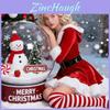 Christmas Elf Costume Dress With Hood For Holiday Stage Performances