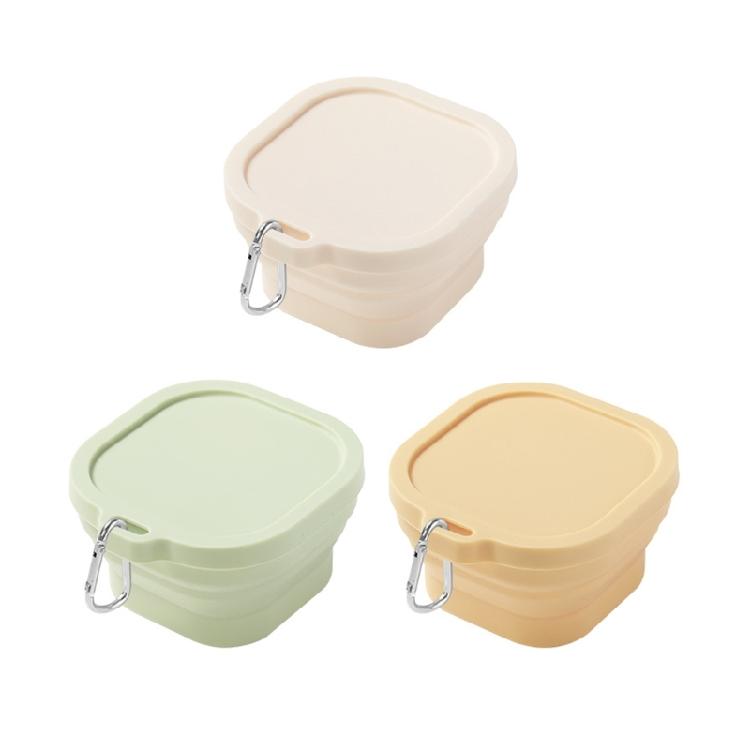 Adjustable Silicones Meal Box Foldable For Backpacks Purse Lunch Bags Freezers Safe And Nontoxic Materials
