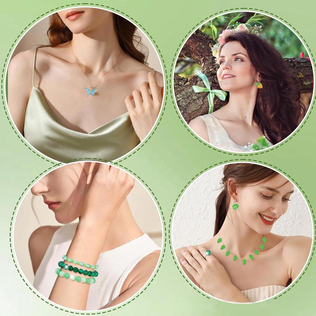 Beaded Plant Kit Handmade Rustic DIY Jewelry Making Set Glass Plant Pot Beading Kits for Women Men Adults Beginners Lovers