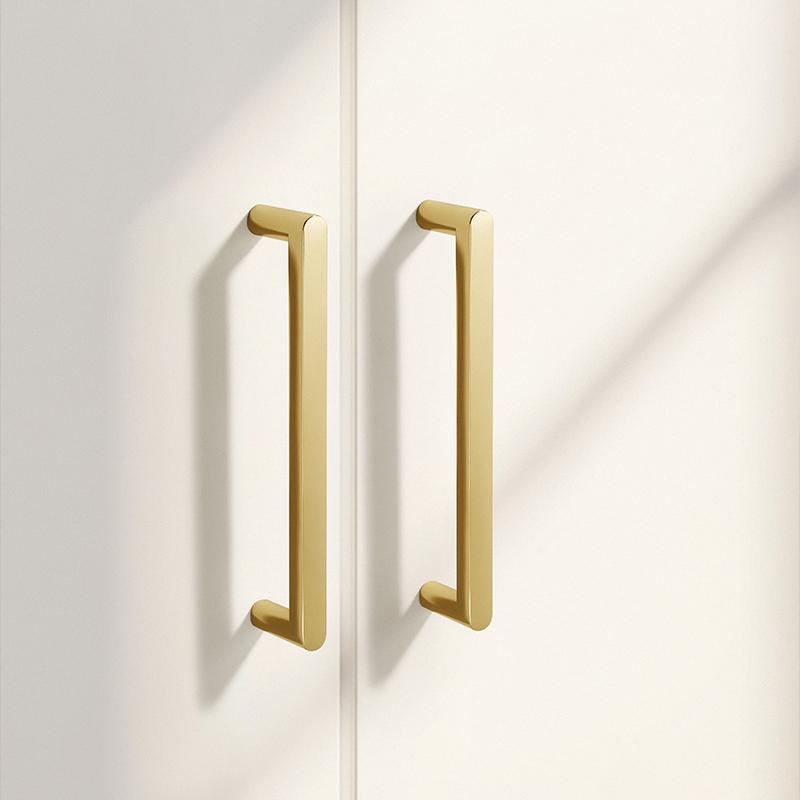 glossy gold silver black and white nickel cabinet door handles, kitchen cabinet drawers, wardrobe aluminum alloy