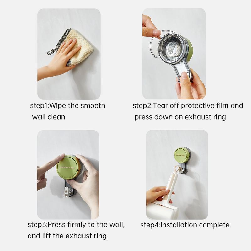 1/3PCS Suction Hooks Strong Vacuum Power Traceless No-Drilling Adhesive Hooks for Home Bathroom Kitchen Door Back Toilet
