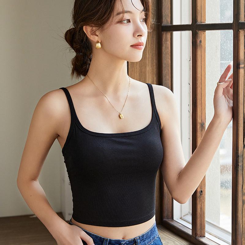 Женский Спортивный Топ-Бюстгальтер без Спинки с Грудью - Новый Стиль 2026 M чёрный