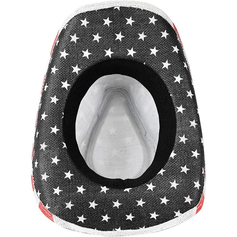 American Flag Western Cowboy Style Jazz Hat Retro Fashion Western Cowboy Hat Outdoor Travel Hat Casual