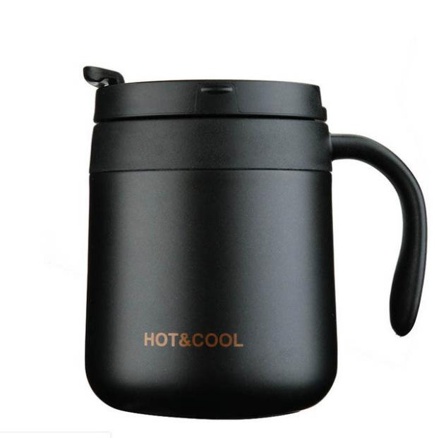 Thermosbecher mit großem Fassungsvermögen, 500 ml, Isolierflaschen, tragbarer Thermosbecher aus Edelstahl, Wasserflasche, Reise-Teebecher, Büro-Thermosbecher