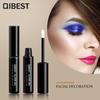 QIBEST Color Cosmetics High Glitter Gold Cibule Powder Lepidlo Přírodní oční stíny Nail Gold Cibule Lepidlo Rychleschnoucí