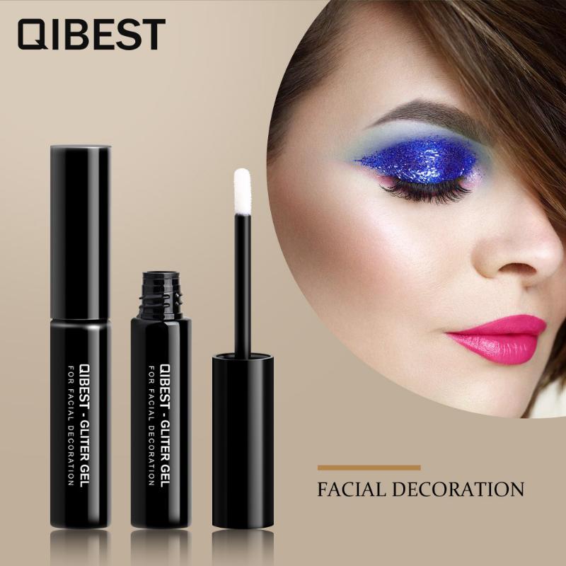 QIBEST Color Cosmetics High Glitter Gold Cibule Powder Lepidlo Přírodní oční stíny Nail Gold Cibule Lepidlo Rychleschnoucí