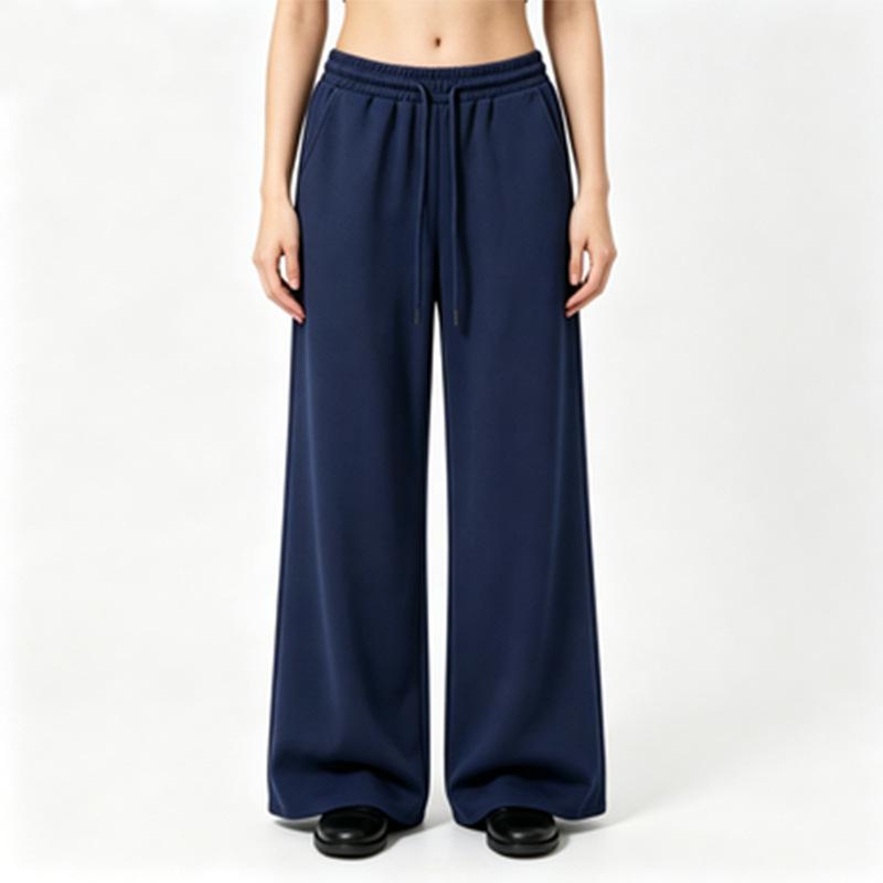 Women's pants fashion casual sweatpants versatile sweatpants wide-leg pants fleece loose trousers women