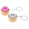 Portachiavi Spremibili Mini Panini al Vapore Carini Kawaii con Design Morbido Anti-Stress Perfetti per Decorazione Zaino Gadget per Feste Regali per Bambini