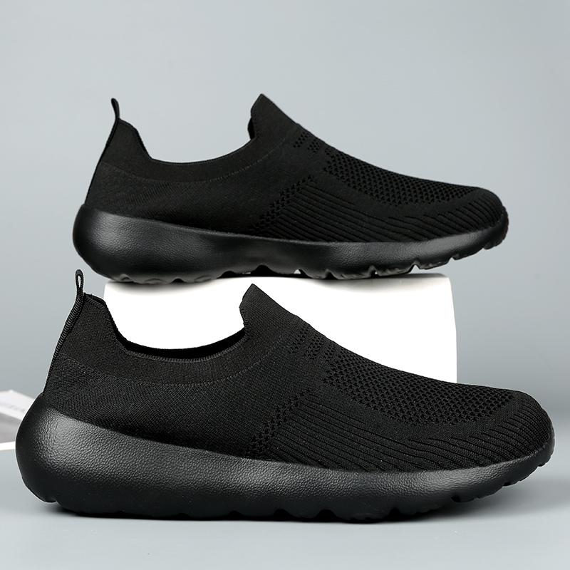 Fashion Summer Men's Sneakers Comfortable Breathable Lightweight Soft Wide Toe Non-slip Flat Socks Shoes Outdoor Casual Sports