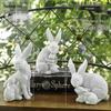 Nordic Cute White Rabbit Resin Figurine - Home Decor & Photo Prop
