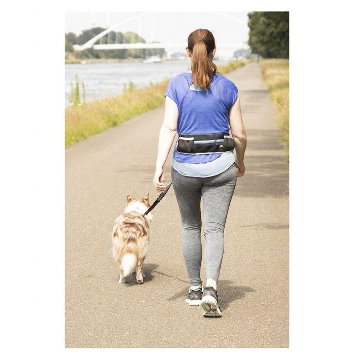 Laisse de Jogging pour Chien avec Ceinture Ventrale bleu
