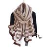 Cotton and Linen Scarf for Women In Autumn and Winter New Versatile Warm and Fashionable Letter Scarf Decorative Shawl