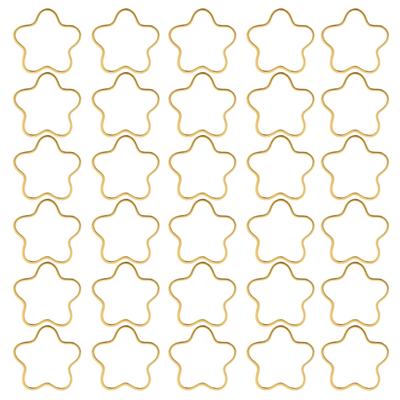 30 Pcs Pendentifs Cadre Creux Cuivre Fournitures de Fabrication de Bijoux pour Bricolage Colliers Boucles d'Oreilles Or