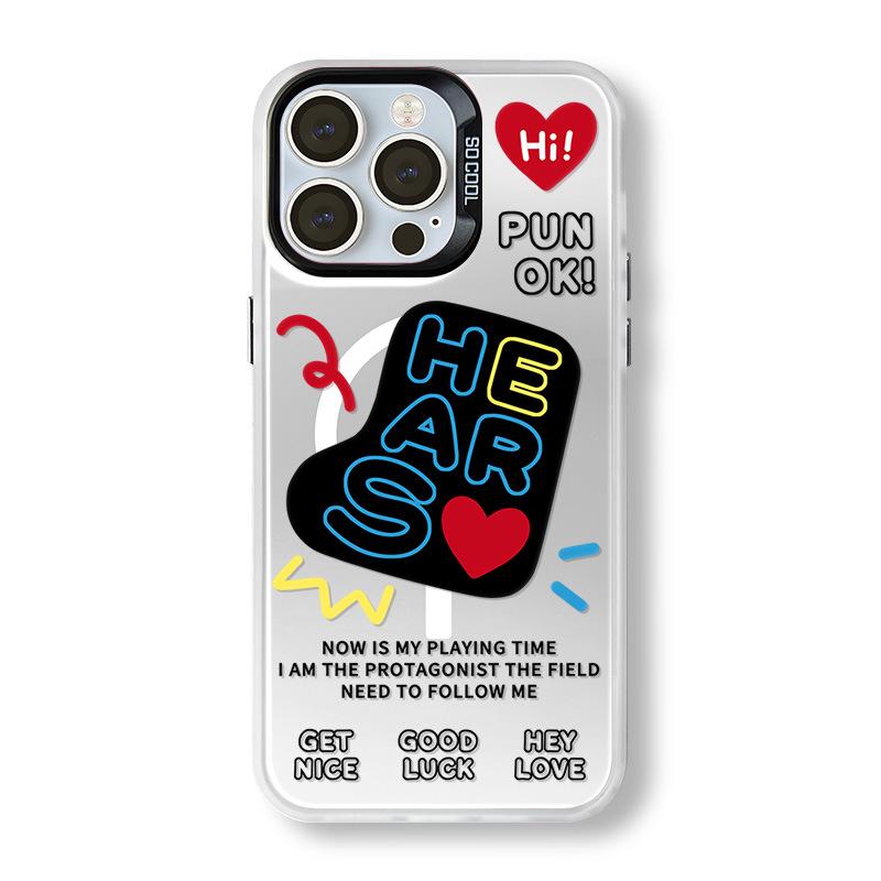 

Креативный матовый лазерный чехол Zhitai с магнитом для iPhone 12, 13, 15 Pro Max, 16, с подставкой iPhone XS Max