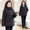 New winter padded clothes women's short foreign-style thickened padded clothes jacket hooded fashion large-size mother padded jacket