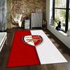 "Arsenal Logo Teppich Rot und Weiß Indoor Fußmatte Dekoration" Geeignet zur Verwendung als Anti-Rutsch für Wohnzimmer Schlafzimmer Sofas