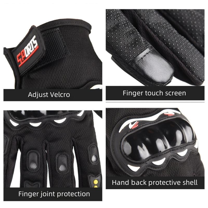 Bicycle Full-finger Gloves Men Touch Screen Outdoor Off-road Sports Cycling Protection Anti-fall Motorcycle Finger Gloves