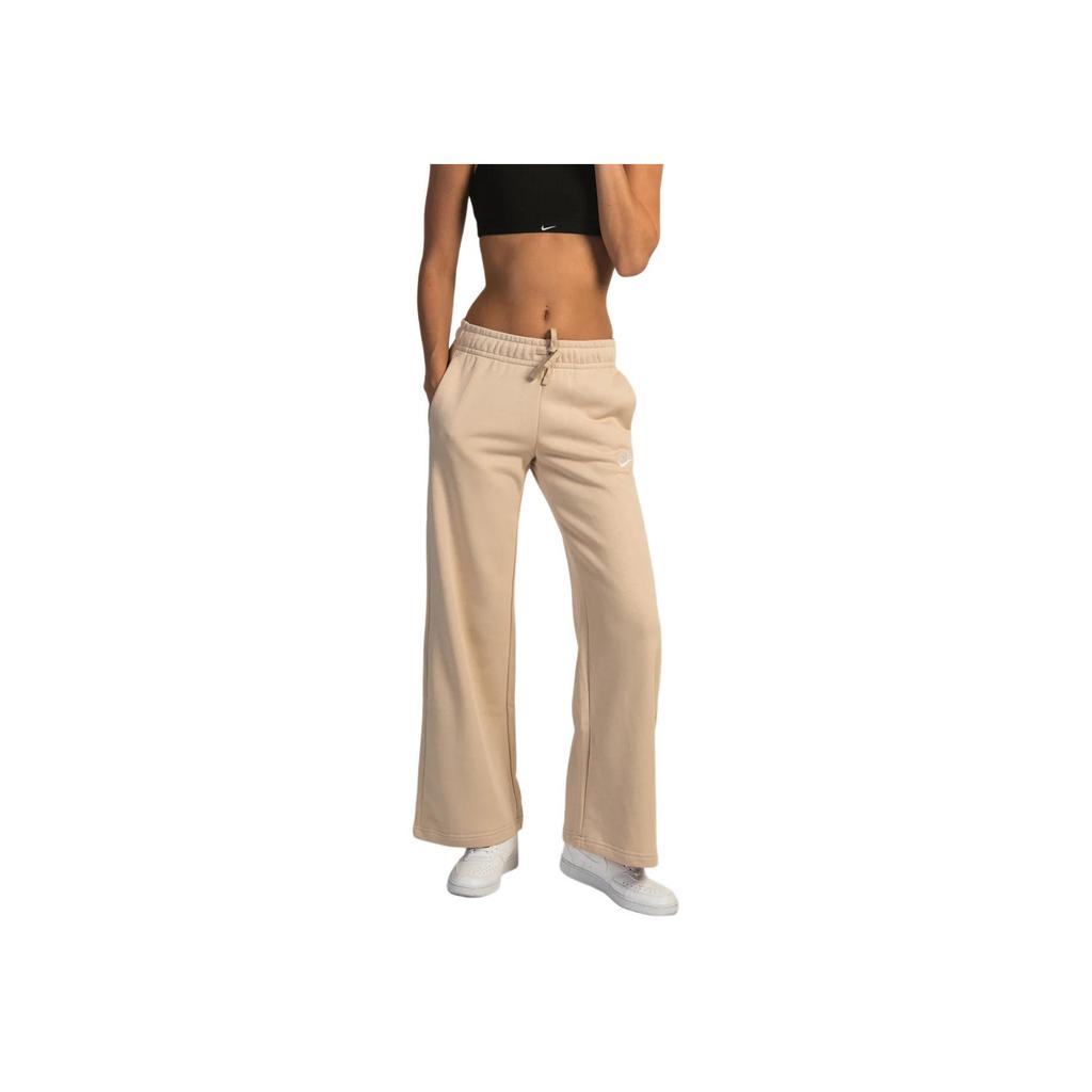 Nike Mid-Rise Wide-Leg Knit Sweatpants Women Bottoms White FB2727-126