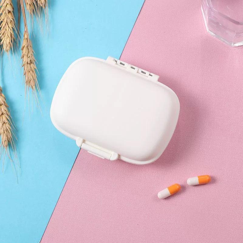 Portable Vitamin Pill Box Cases Organizer Tablet for 7 Days 8 Grids Travel with Large Compartments for Medicine Fish Oils