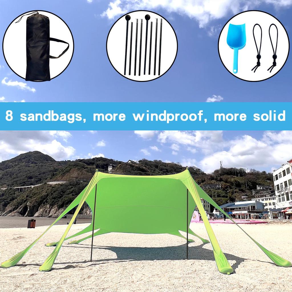 Seaside Portable Camping Canopy Tent Sunshade for Outdoor Beach and Fishing