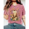 Maglietta da Donna Lontra Carina Floreale - Grafica Naturale, Top Casual Kaki