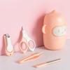 HOLIDYOYO Baby Nail Clipper Set, Pink, Compact and Lightweight, Made of ABS Stainless Steel, Anti-Cut Design, for Children's Nail Clippers, Nose and E